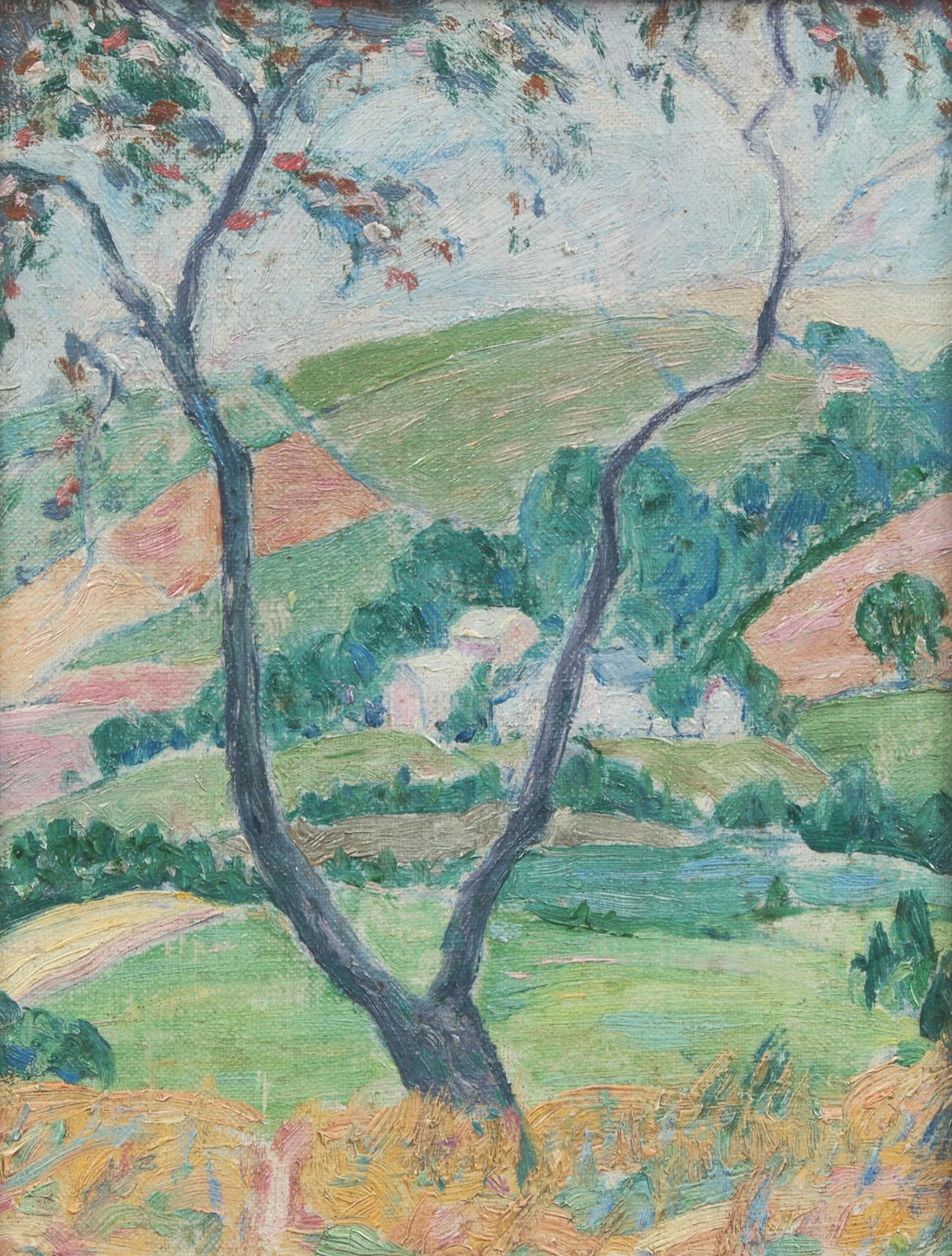 Tree by the Lake (with Sketch of a Landscape verso); together with a companion (2)
