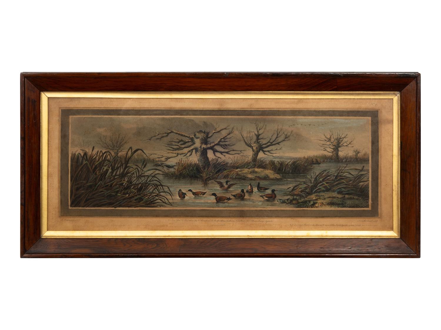 A Set of Sixteen English Hand-Colored Sporting Engravings