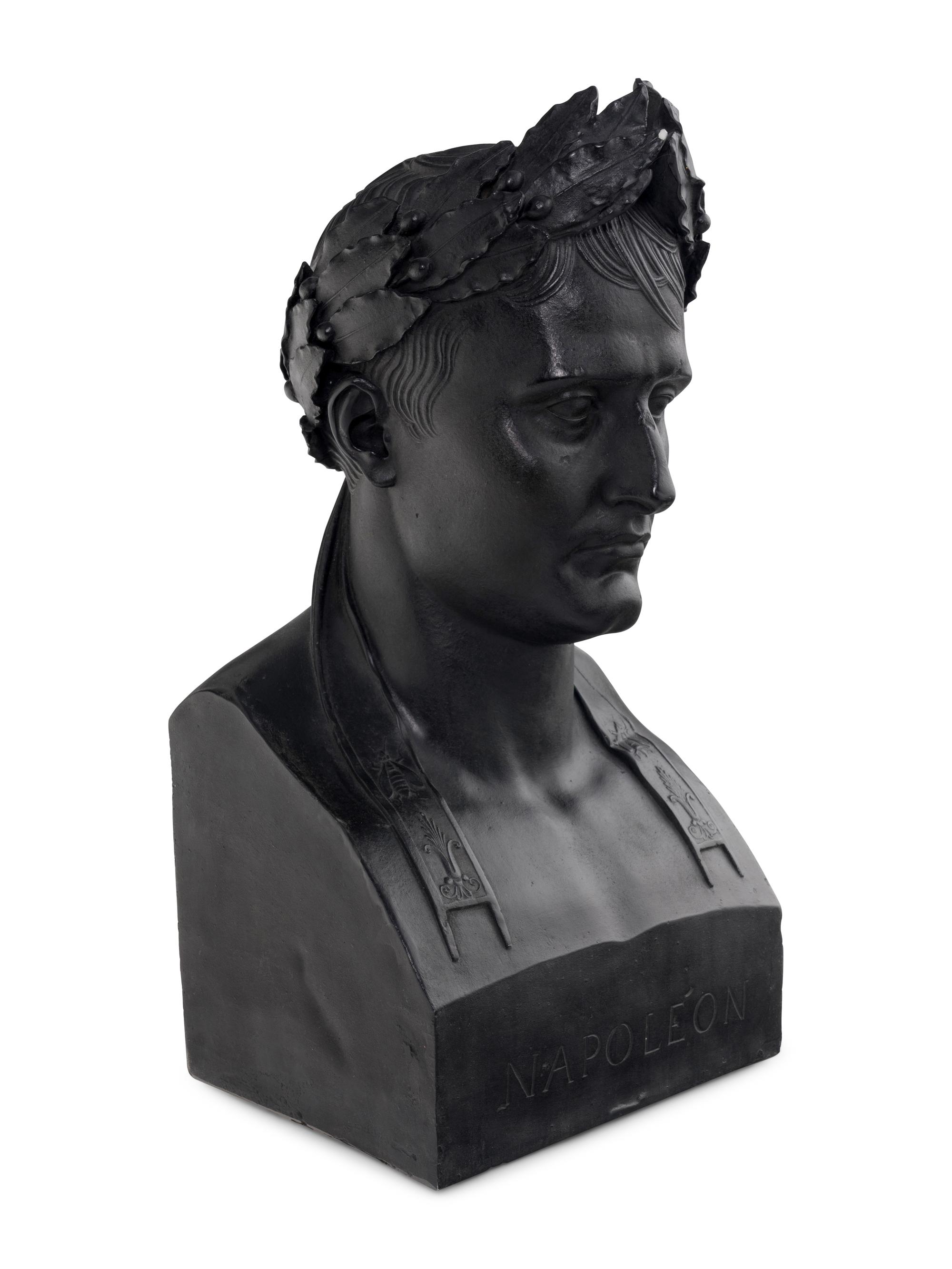 A Painted Composition Bust of Napoleon as Caesar