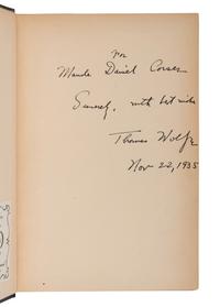 WOLFE, Thomas (1900-1938). Of Time and the River . New York: Charles Scribner's Sons, 1935.