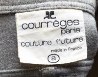A Courreges Grey Wool Coat, No size.