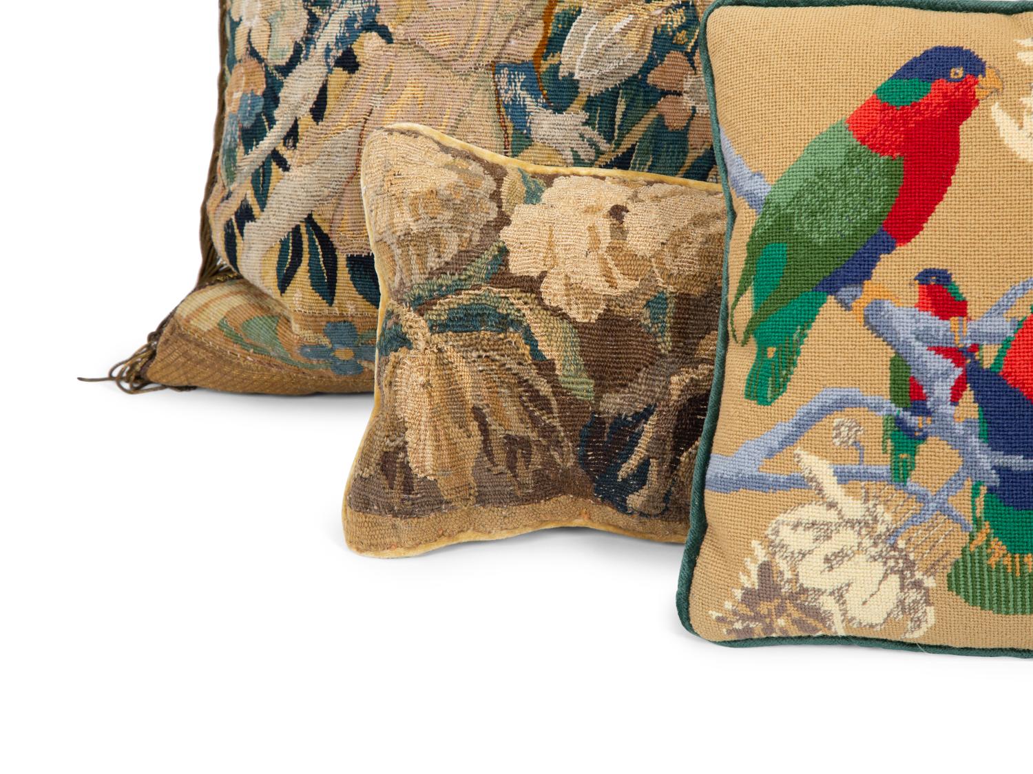 Three Continental Tapestry Pillows