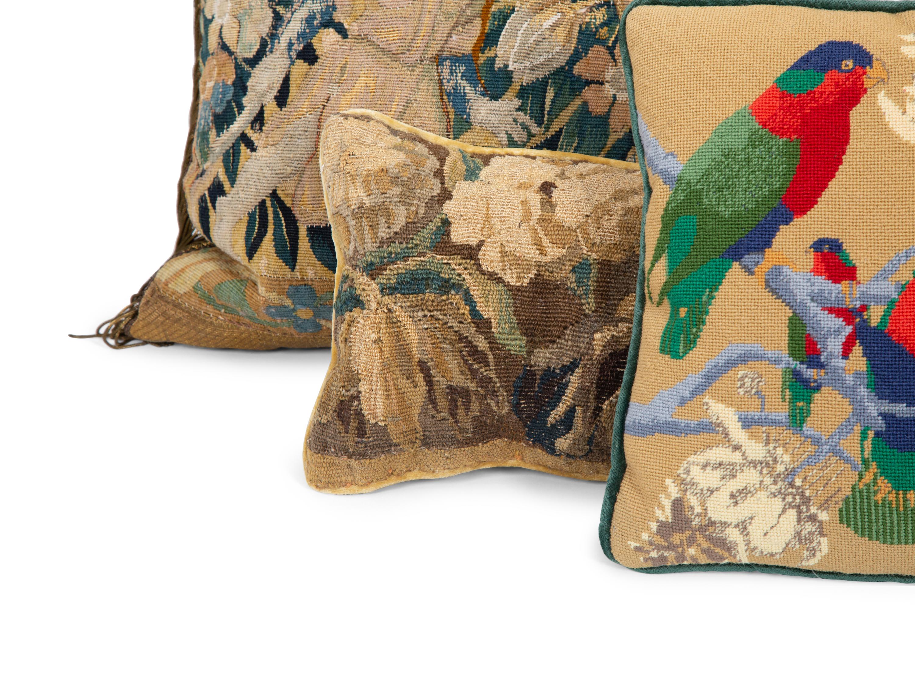 Three Continental Tapestry Pillows