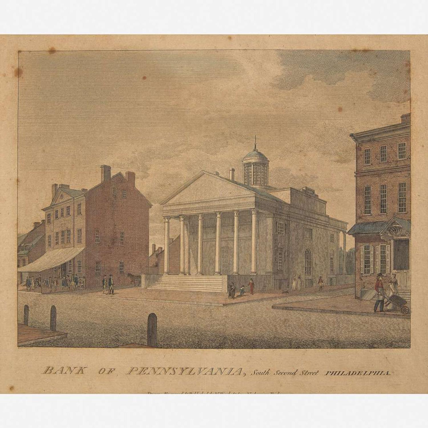 William Russell Birch (1755-1844) and Thomas Birch (1779-1851) Nine Views of Philadelphia, "The City of Philadelphia, In the State of Pennsylvania North America; As it Appeared in the Year 1800"