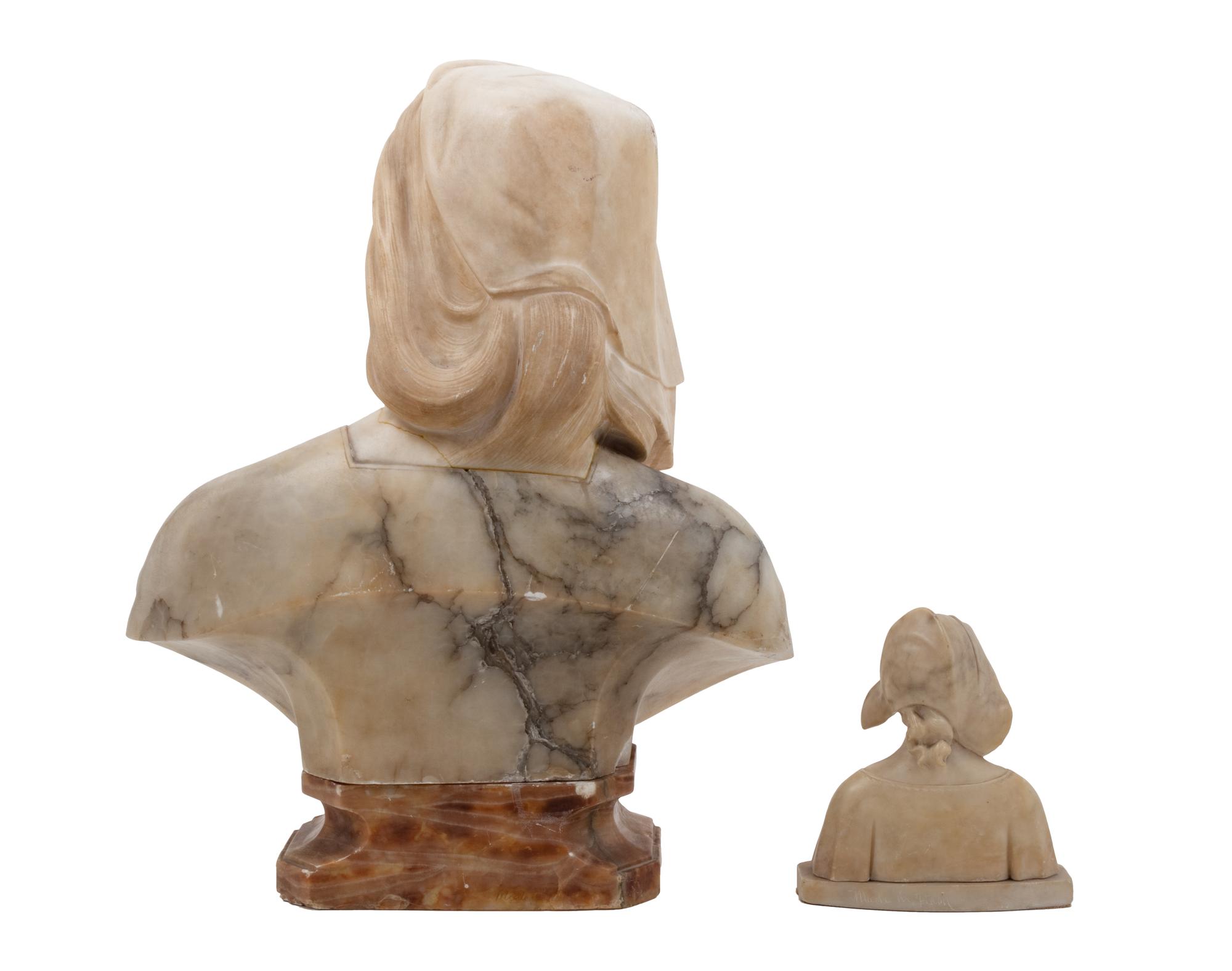 Two Italian Alabaster Busts