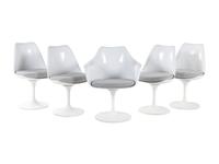 Tulip Dining Table with Five Tulip Chairs, c. 2000 Knoll, USA