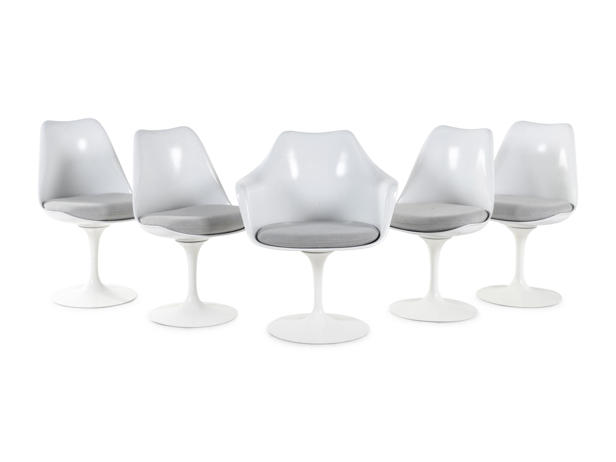 Tulip Dining Table with Five Tulip Chairs, c. 2000 Knoll, USA