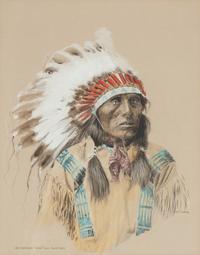 Northwest Coast Painted Carved Wood Totem Pole Height overall 83 inches — (Mid-20th Century)