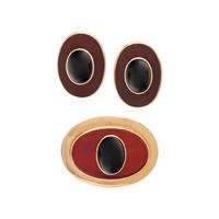 ONYX AND CARNELIAN SET