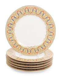 A Set of Six Limoges Porcelain Plates