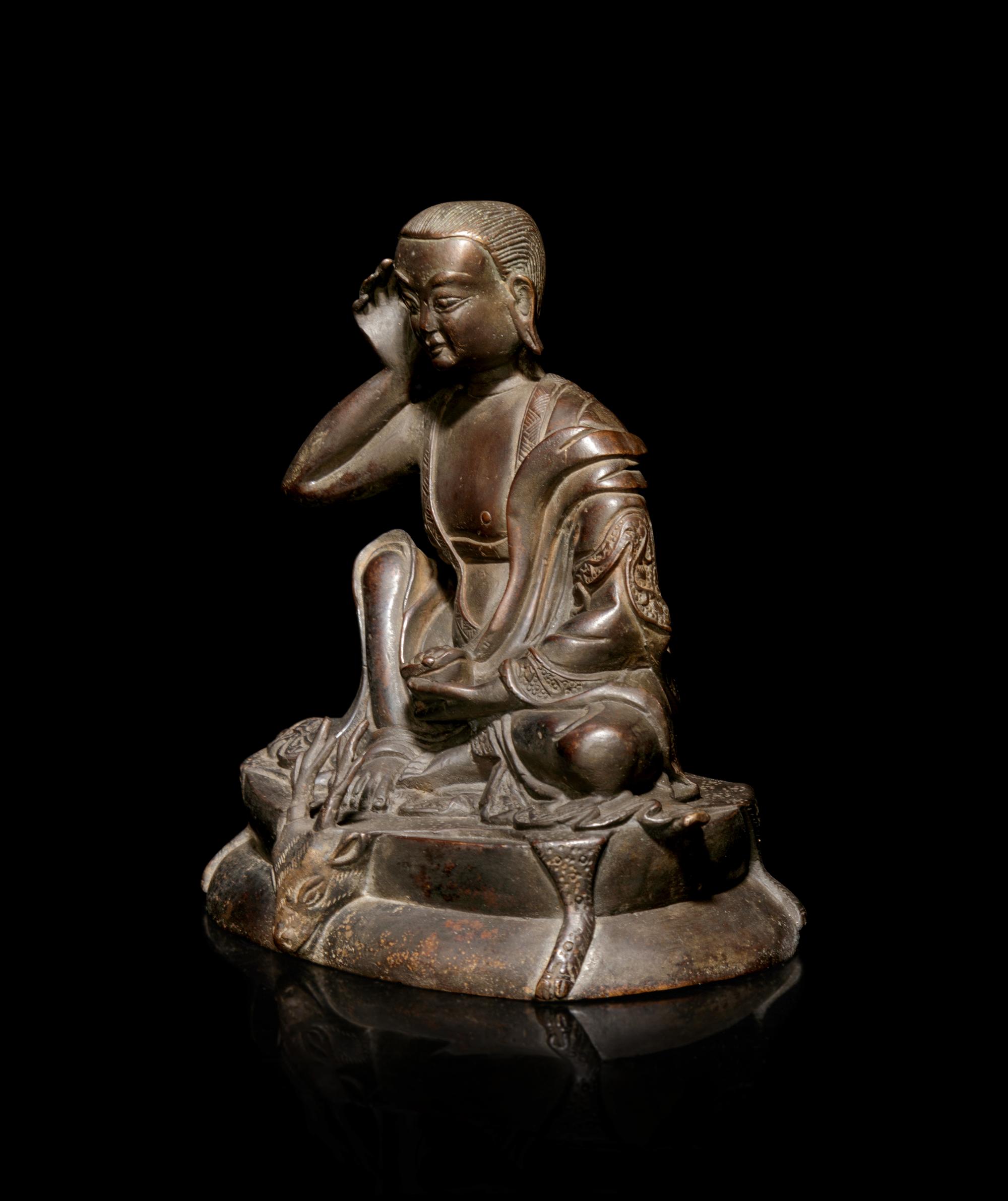 A Tibetan Bronze Figure of Milarepa
