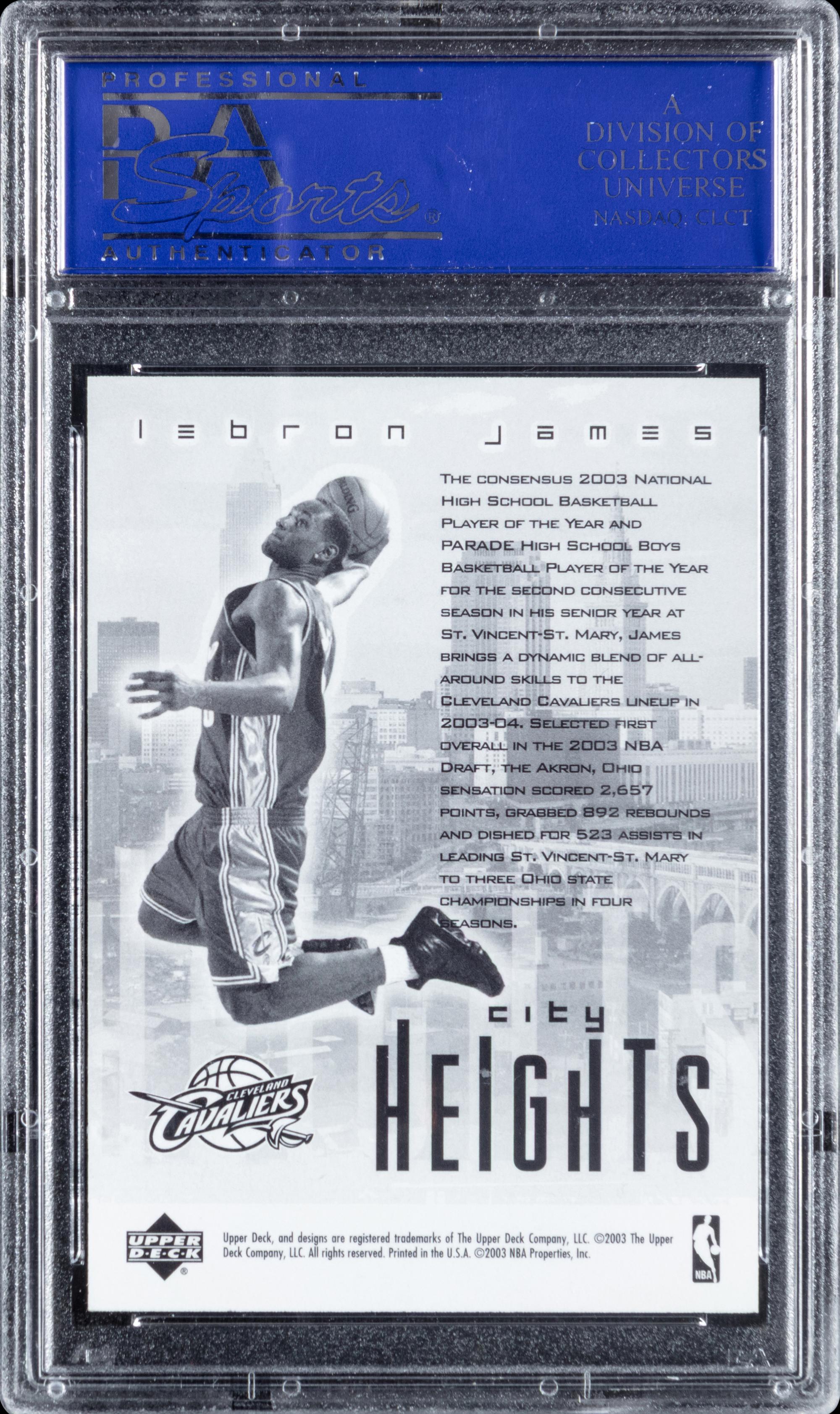 A 2003 Upper Deck LeBron James Redemption Special Rookie Basketball Card (PSA 10 GEM MINT)