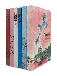 CHAGALL, Marc (1887-1985). Chagall Lithographs. Vol.I: Monte Carlo: André Sauret, 1960; Vol.II: Monte Carlo and Boston: André Sauret and Boston Book and Art Shop, Inc., 1963; Vol.III: Paris: André Sauret, 1969; Vols.IV, V and VI: New York: Crown Publishers, Inc., 1974, 1984, 1986.