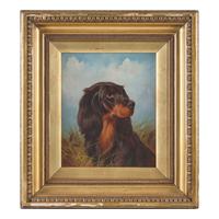 Colin Graeme (English, 1859-1910), A Pair of Dog Head Studies: English Setter and Gordon Setter