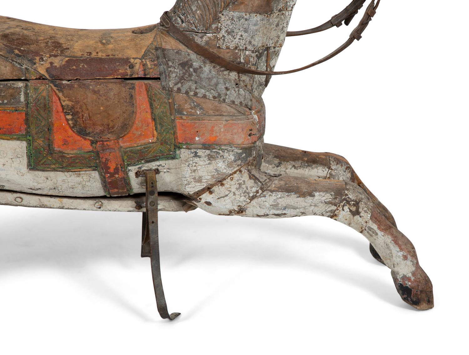 A Painted Wood Carousel Horse