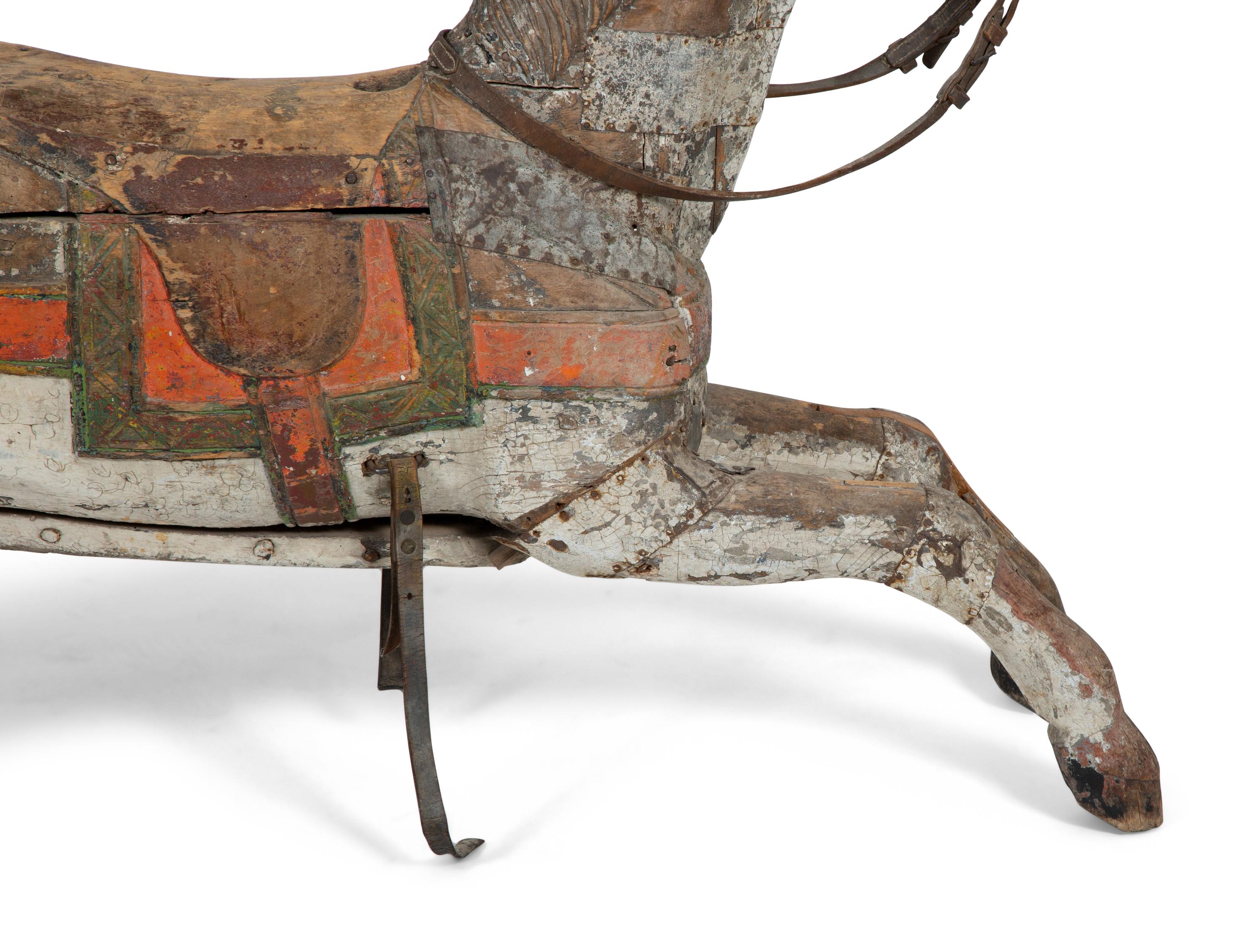A Painted Wood Carousel Horse