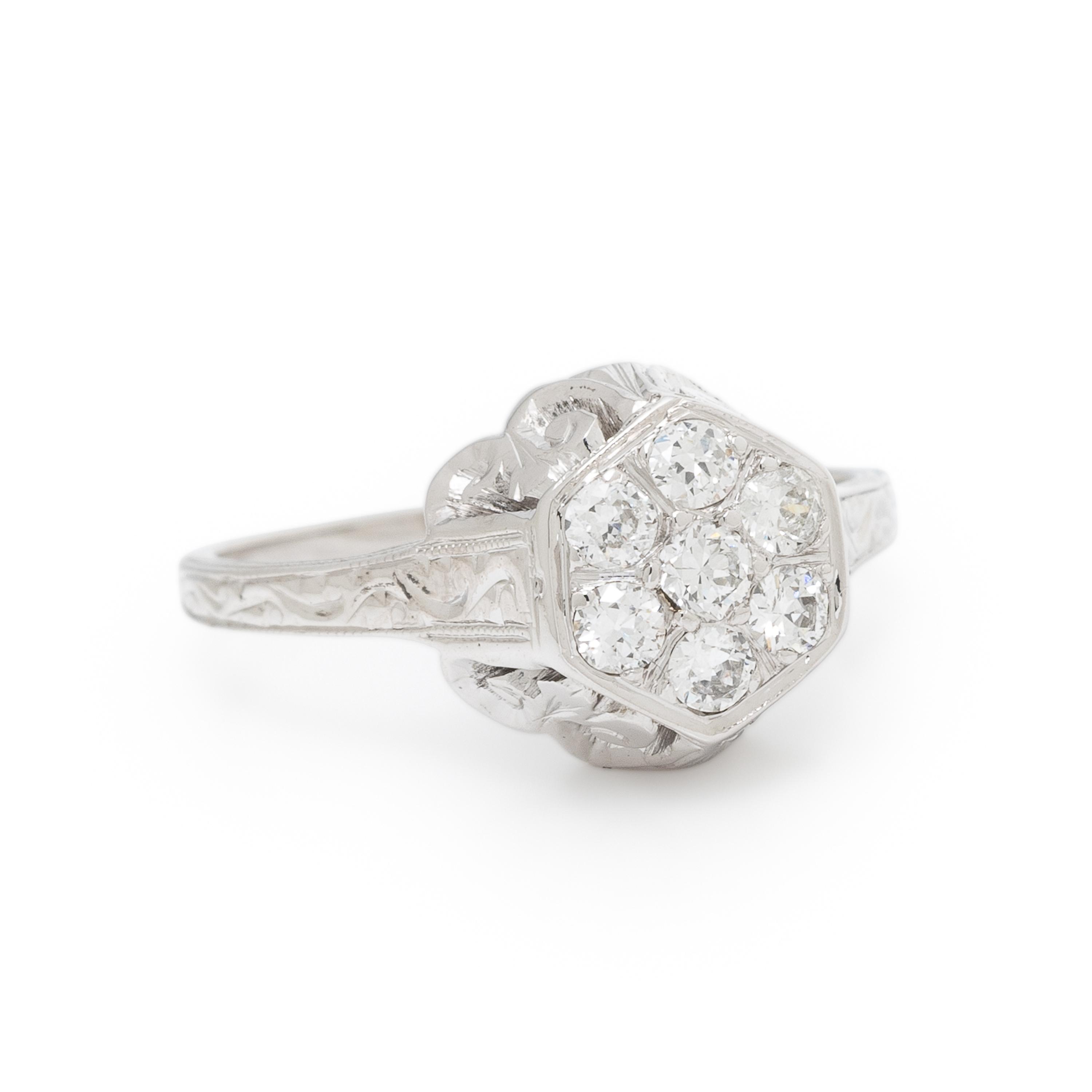 White Gold and Diamond Ring