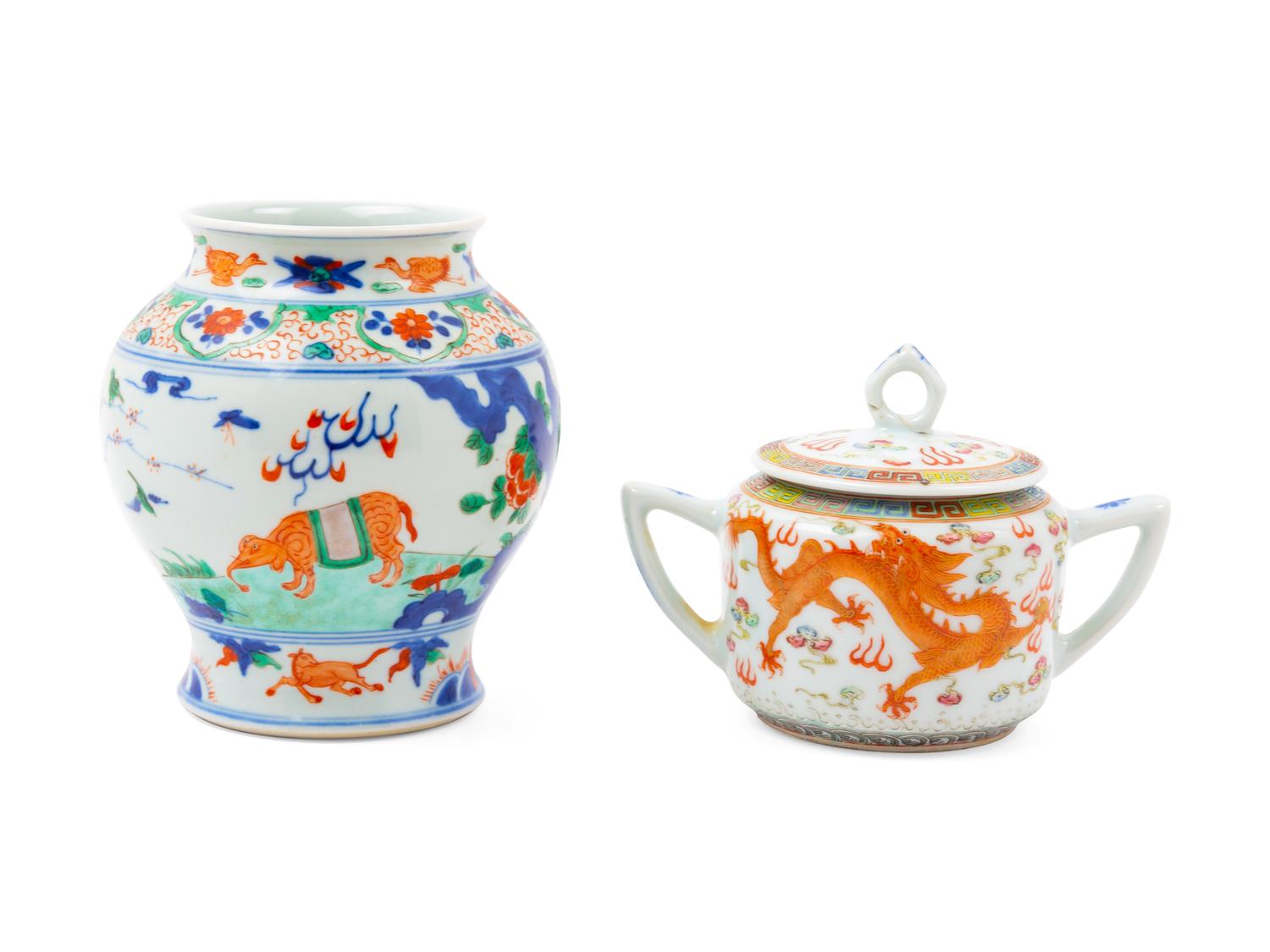 Two Chinese Porcelain Articles
