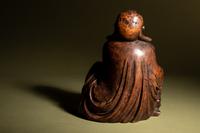 A Carved Bamboo Figure of Damo