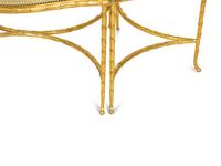 A French Three-Part Gilt Metal and Glass Coffee Table