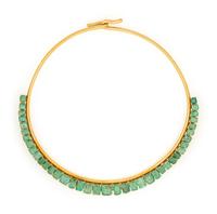 YELLOW GOLD AND EMERALD NECKLACE