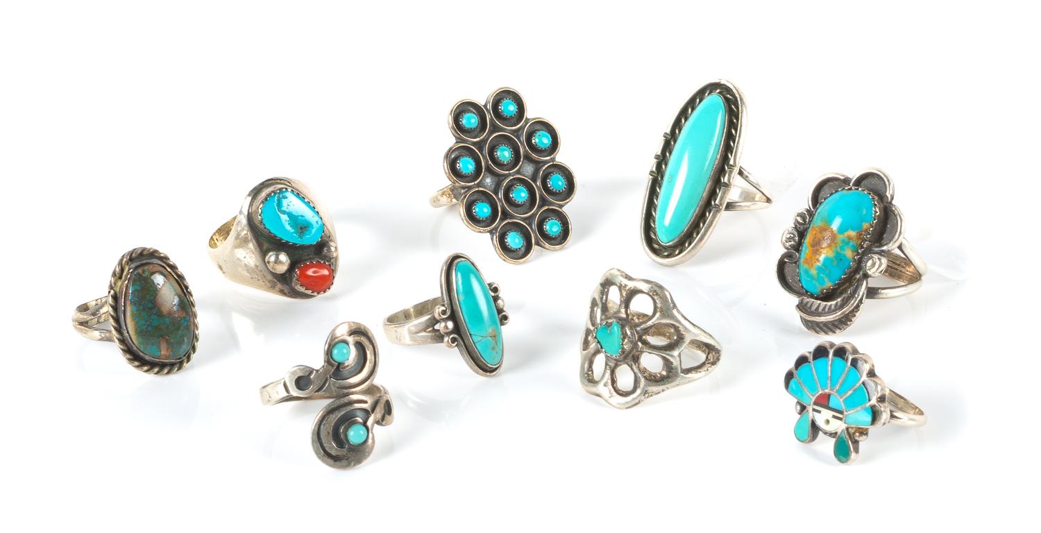 Nine Southwestern Rings