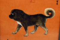 A Set of Ten Framed Chinese Porcelain Plaques Depicting the Emperor's Dogs