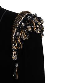 Yves Saint Laurent Haute Couture Velvet Jacket with Epaulettes, 1980-90s