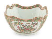 A Rose Medallion Porcelain Center Bowl