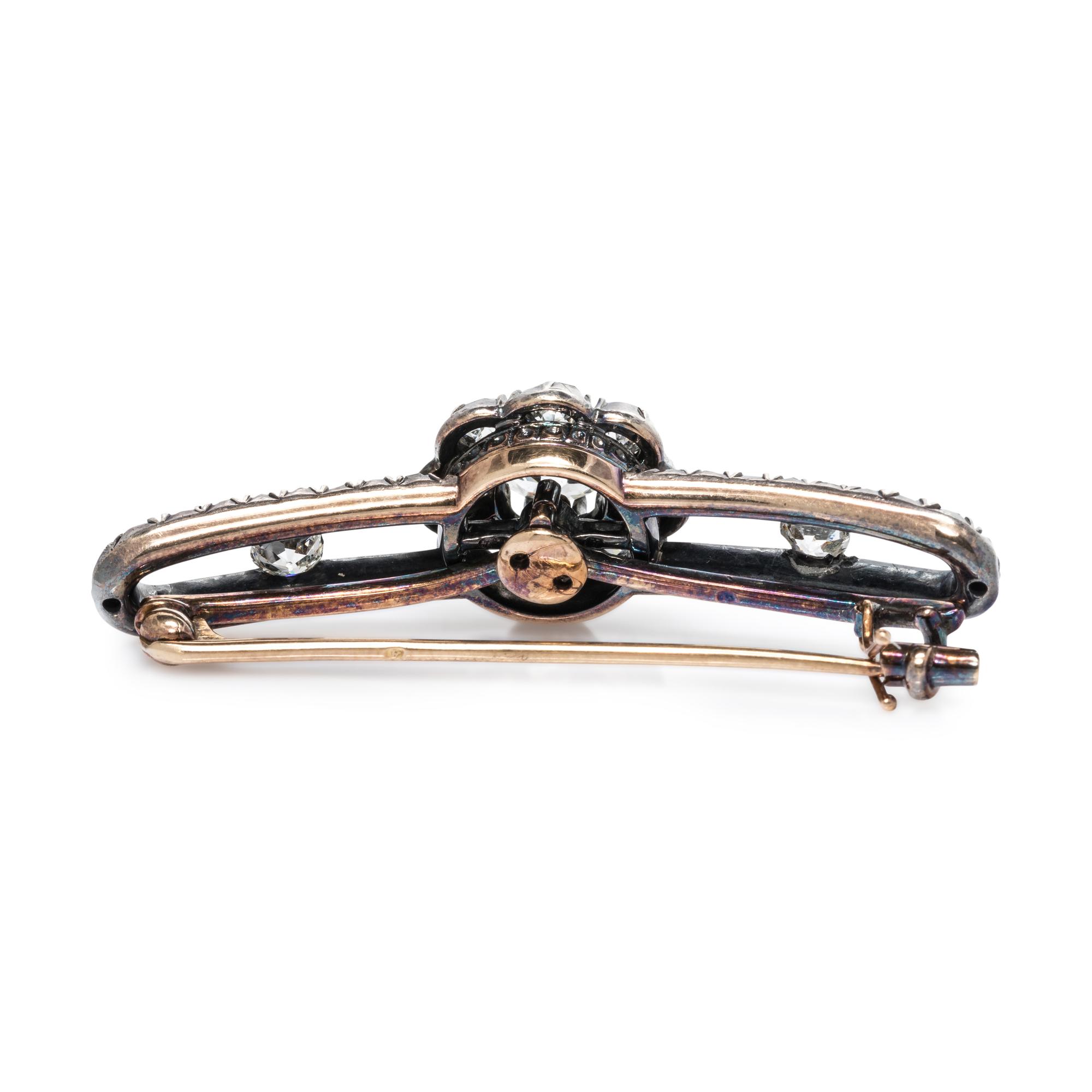 ANTIQUE, DIAMOND BROOCH