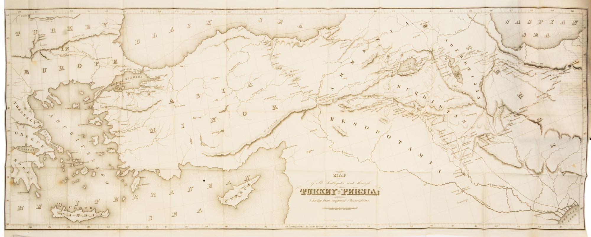 SOUTHGATE, HORATIO. Narrative of a Tour Through Armenia, Kurdistan, persia and Mesopotamia...NY, 1840. 2 vols. 1st ed.