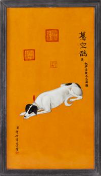 A Set of Ten Chinese Porcelain Plaques Height 32 1/2 x width 20 inches. — AFTER GIUSEPPE CASTIGLIONE (LANG SHI'ING)