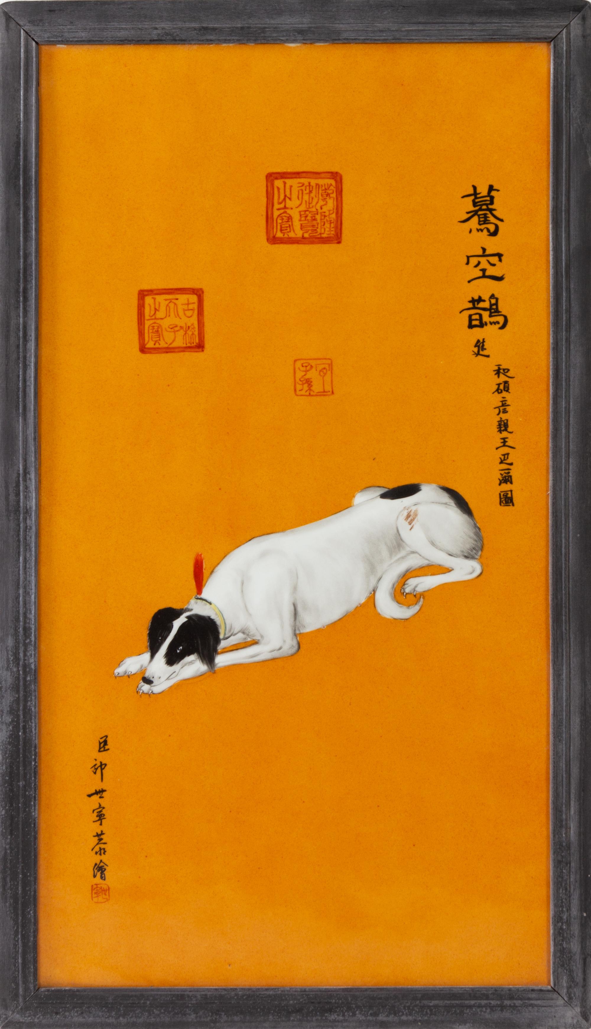 A Set of Ten Chinese Porcelain Plaques Height 32 1/2 x width 20 inches. — AFTER GIUSEPPE CASTIGLIONE (LANG SHI'ING)
