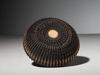 Alaskan Native Baleen Basket, with Walrus Finial