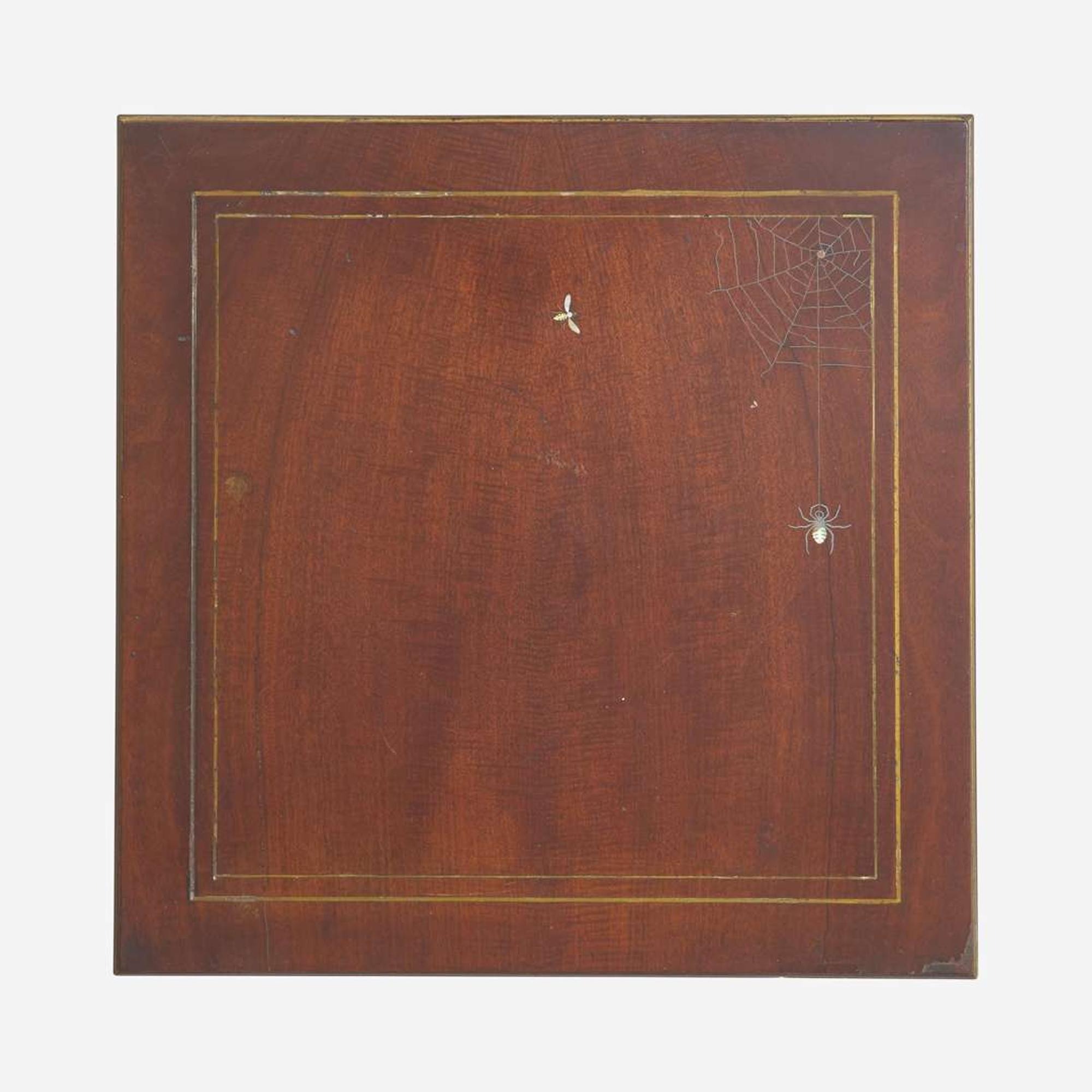An Aesthetic inlaid rosewood multi-tiered table A. & H. Lejambre, Philadelphia, PA, circa 1880