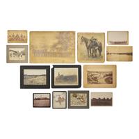 [Native-Americana] Group of 22 photographs of soldiers and grounds at Forts Meade, Lincoln, Niobrara, and environs
