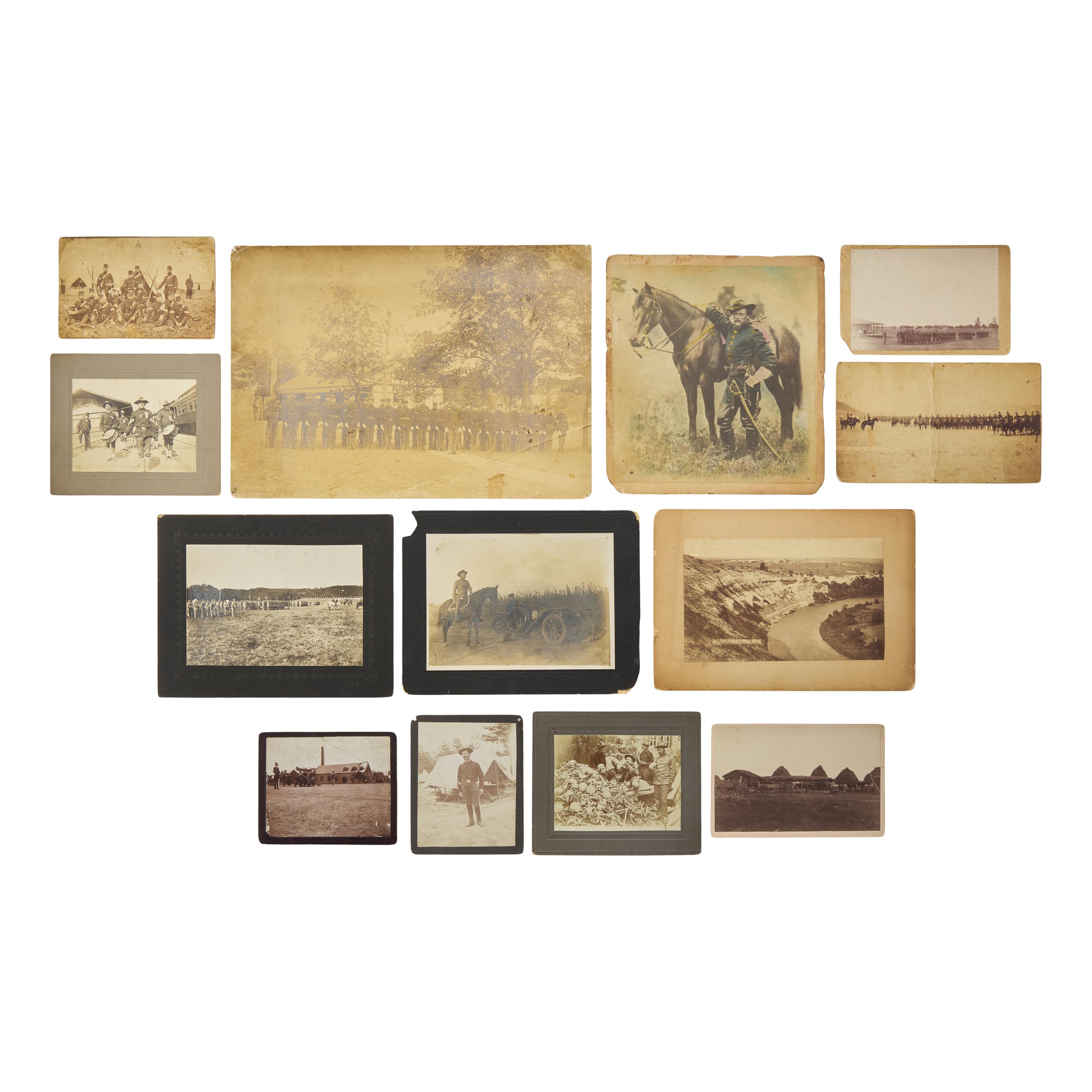 [Native-Americana] Group of 22 photographs of soldiers and grounds at Forts Meade, Lincoln, Niobrara, and environs