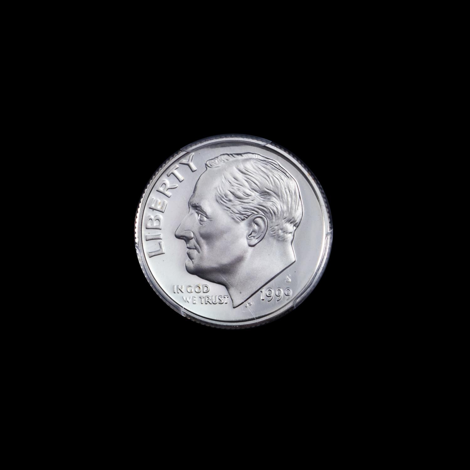 A United States 1999-S Roosevelt 10c Proof Coin — PCGS GRADED PR69 DCAM