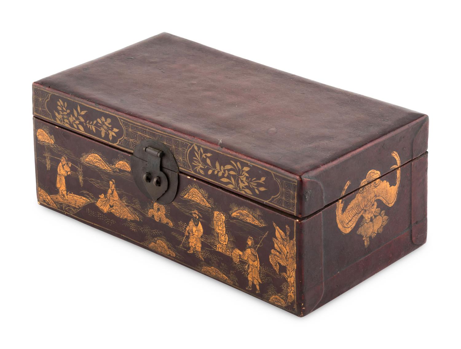 A Chinese Export Lacquer Box
