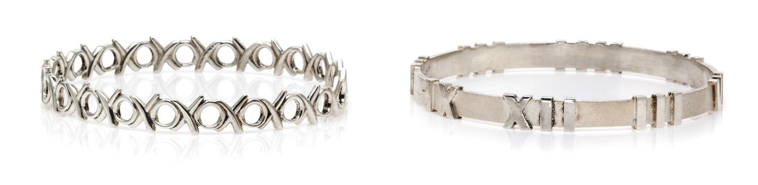 A Collection of Sterling Silver Bangle Bracelets, Tiffany & Co., 23.20 dwts.