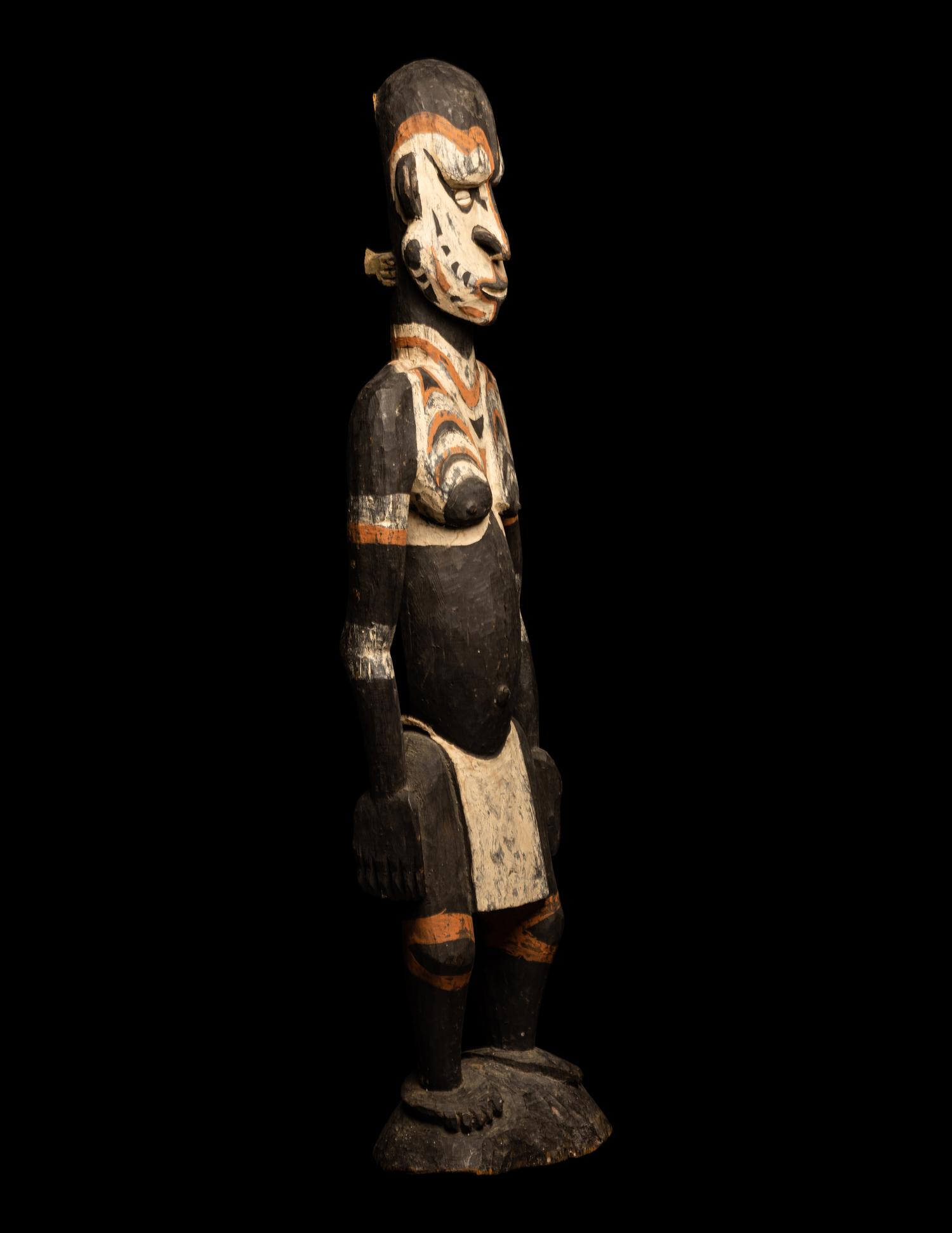 A Sepik River Wood Standing Male Figure