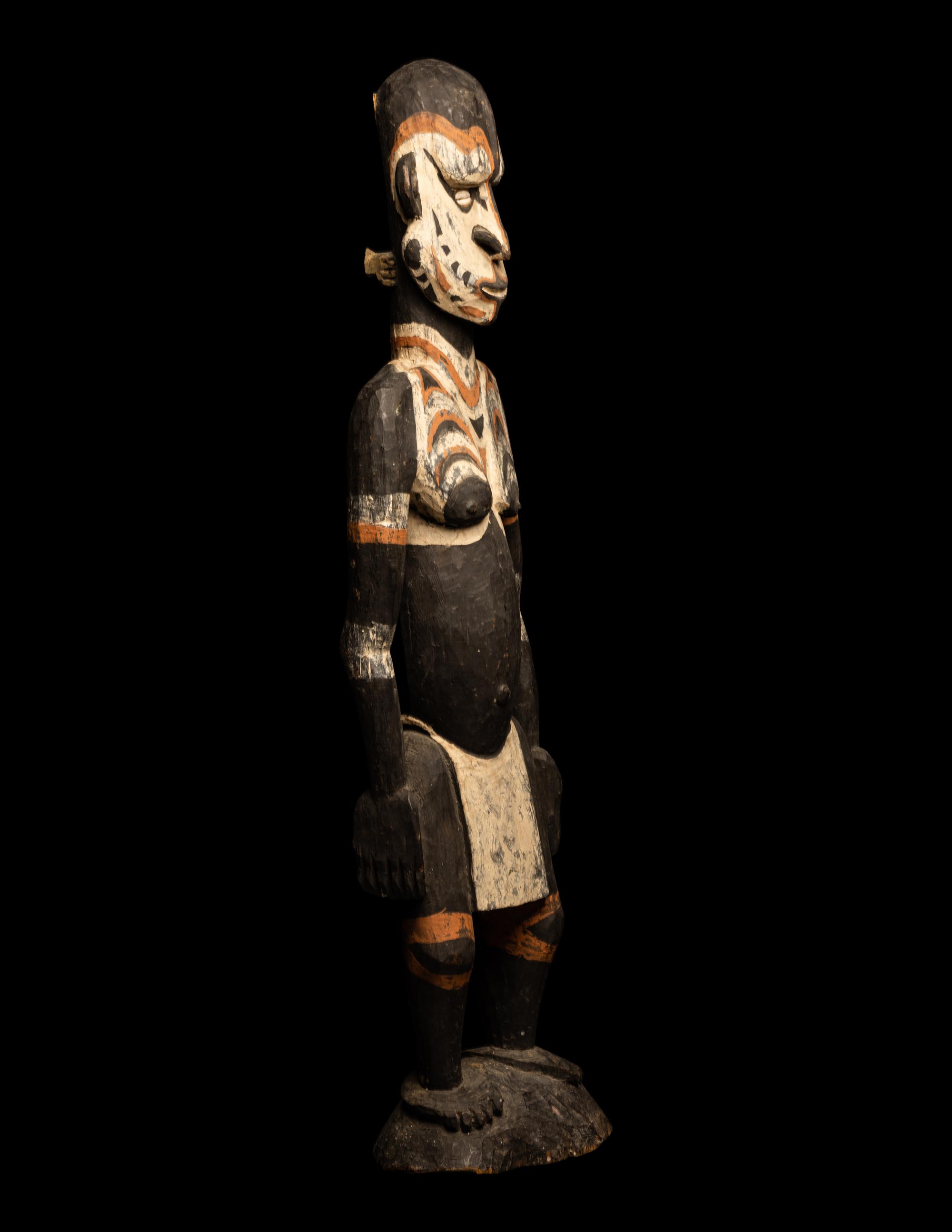 A Sepik River Wood Standing Male Figure