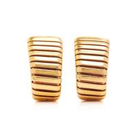 BULGARI, YELLOW GOLD 'TUBOGAS' CLIP EARRINGS