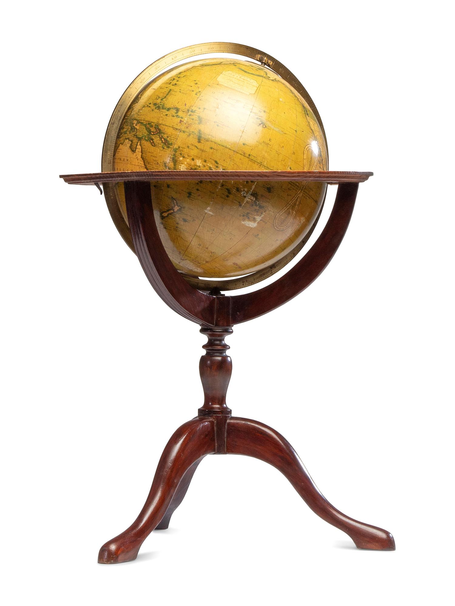 A Pair of Newton and Son 11-Inch New and Improved Terrestrial and Celestial Globes
