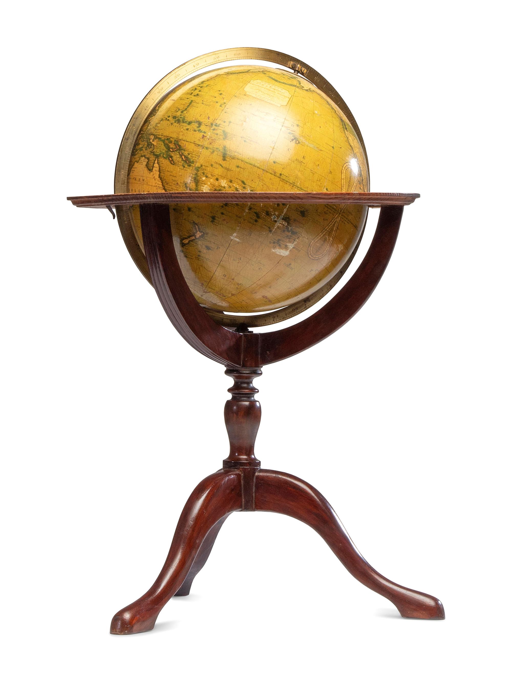 A Pair of Newton and Son 11-Inch New and Improved Terrestrial and Celestial Globes