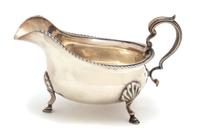 An English Silver Sauce Boat, Birmingham, 1856,