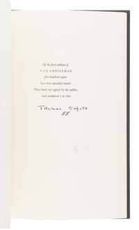 [CAPOTE, Truman (1924-1984)]. A group of 3 FIRST EDITIONS, SIGNED BY CAPOTE, comprising: