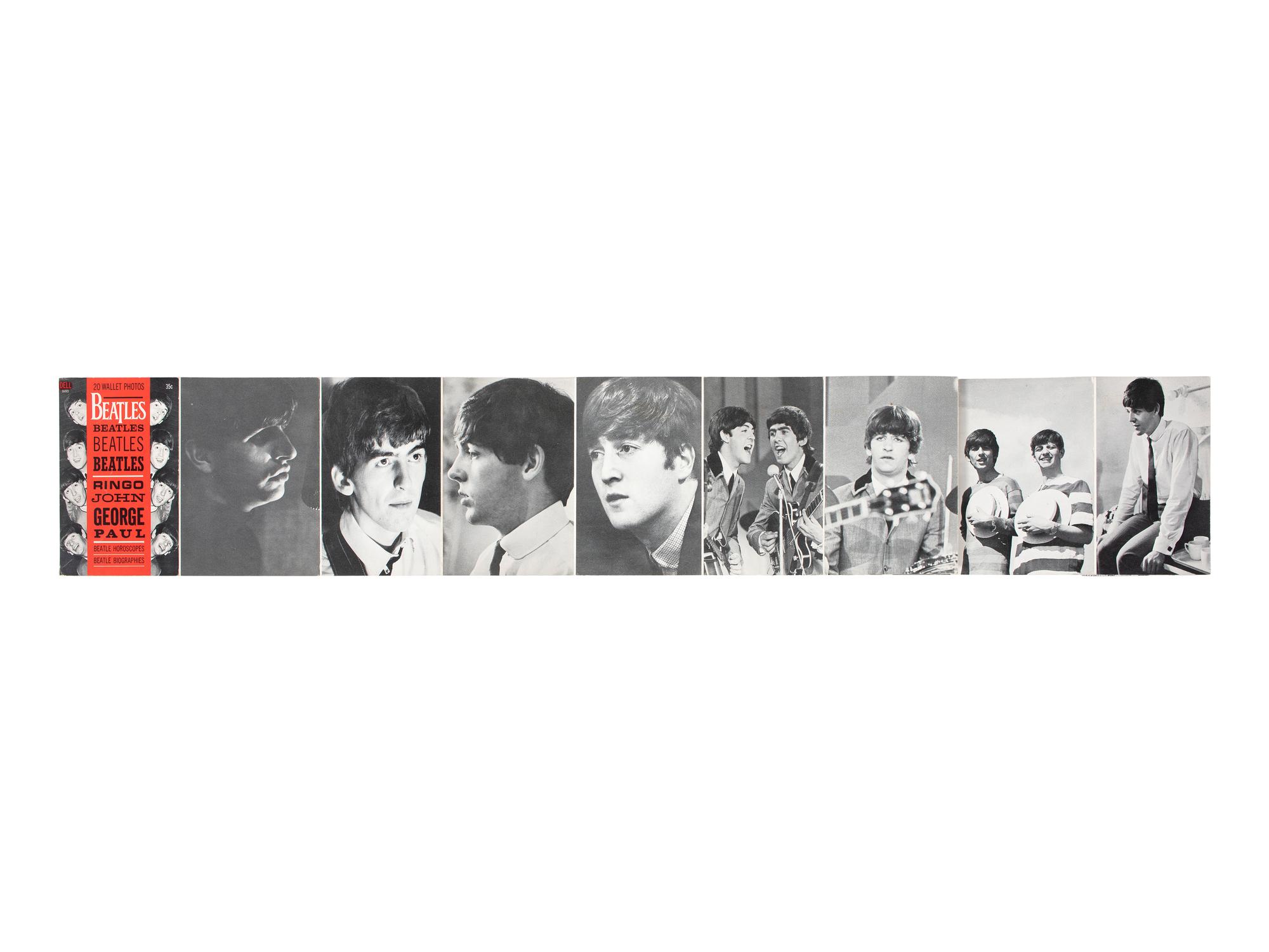 [THE BEATLES]. A group of ephemera and press photos, featuring Hard Day's Night contact sheets and "Beatles Money."