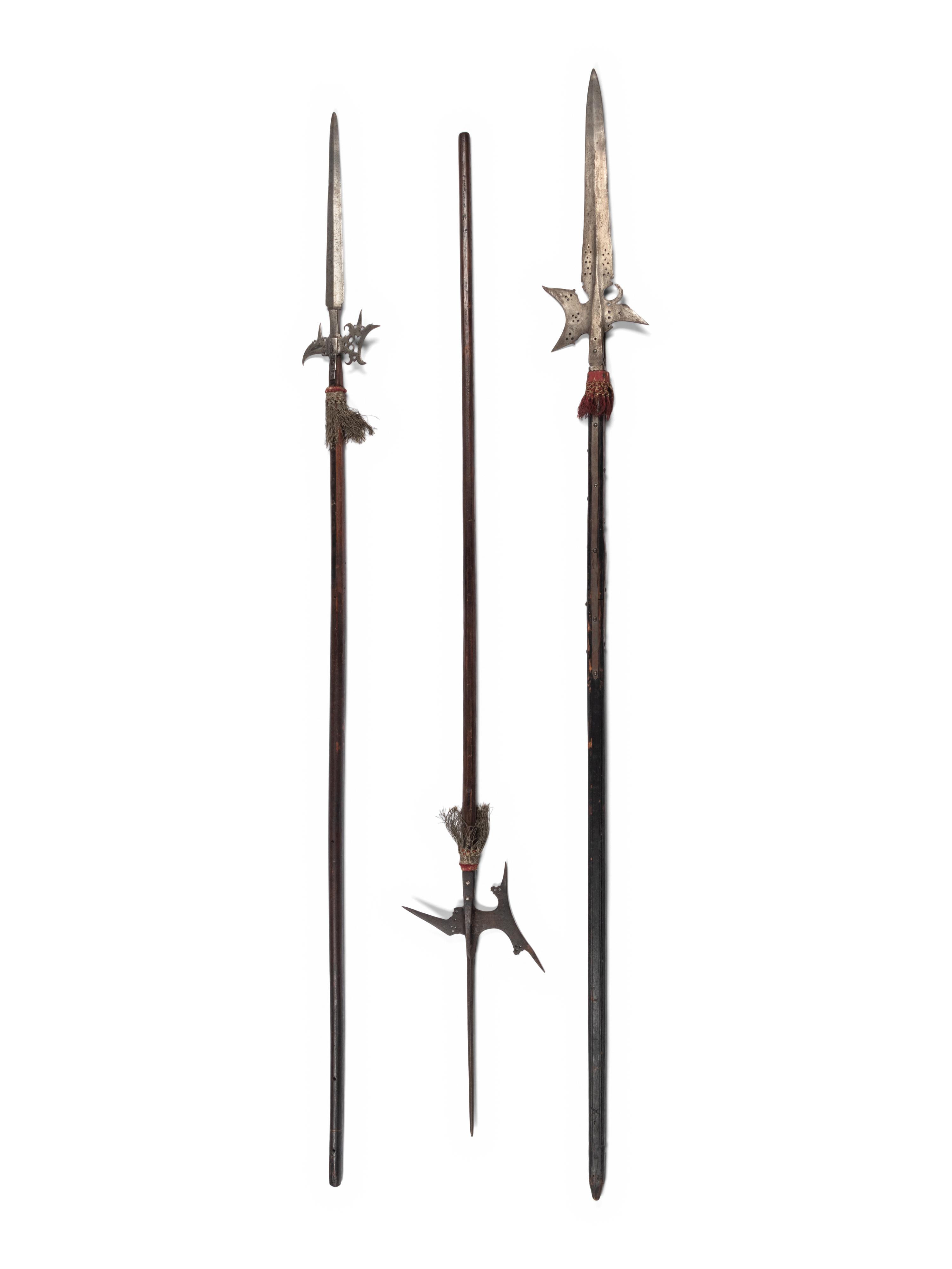 A Group of Three Continental Halberds