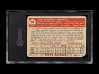 A 1952 Topps Jackie Robinson Baseball Card No. 312 (SGC AUTHENTIC)